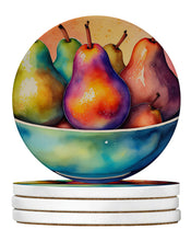 Load image into Gallery viewer, Colorful Pears Large Sandstone Coasters Pack of 4