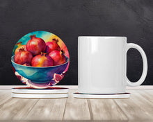 Load image into Gallery viewer, Colorful Pomegranates Large Sandstone Coasters Pack of 4