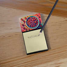 Load image into Gallery viewer, Colorful Raspberries Sticky Note Holder- Refiilable Desk Accessory Note Pad
