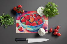 Load image into Gallery viewer, Colorful Strawberries Glass Cutting Boards – Durable, Decorative Kitchen Art Large