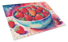 Load image into Gallery viewer, Colorful Strawberries Glass Cutting Boards – Durable, Decorative Kitchen Art Large