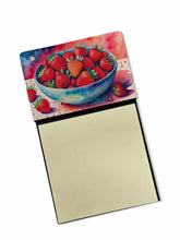 Load image into Gallery viewer, Colorful Strawberries Sticky Note Holder- Refiilable Desk Accessory Note Pad