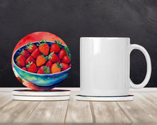Load image into Gallery viewer, Colorful Strawberries Large Sandstone Coasters Pack of 4