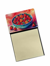 Load image into Gallery viewer, Colorful Strawberries Sticky Note Holder- Refiilable Desk Accessory Note Pad