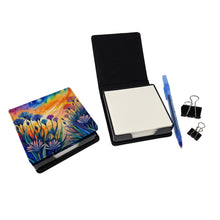 Load image into Gallery viewer, Colorful Agapanthus PU Leather Note Paper Holder