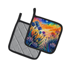 Load image into Gallery viewer, Colorful Agapanthus Pot Holders - Set of 2 Decorative Kitchen Helpers | Made in the USA