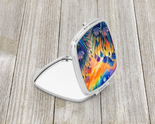 Load image into Gallery viewer, Colorful Agapanthus Compact Mirror – Stylish Purse Mirror with Artistic Covers