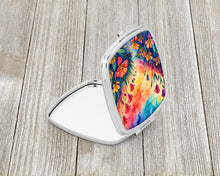 Load image into Gallery viewer, Colorful Alstroemerias Compact Mirror – Stylish Purse Mirror with Artistic Covers
