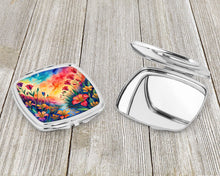Load image into Gallery viewer, Colorful Alstroemerias Compact Mirror – Stylish Purse Mirror with Artistic Covers