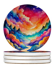 Load image into Gallery viewer, Colorful Amaranths Large Sandstone Coasters Pack of 4