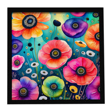 Load image into Gallery viewer, Colorful Anemones Framed Metal Print