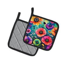 Load image into Gallery viewer, Colorful Anemones Pot Holders - Set of 2 Decorative Kitchen Helpers | Made in the USA