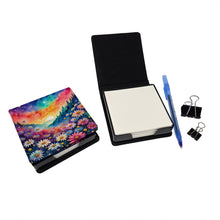 Load image into Gallery viewer, Colorful Asters PU Leather Note Paper Holder