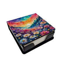 Load image into Gallery viewer, Colorful Asters PU Leather Note Paper Holder