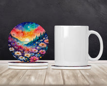 Load image into Gallery viewer, Colorful Asters Large Sandstone Coasters Pack of 4