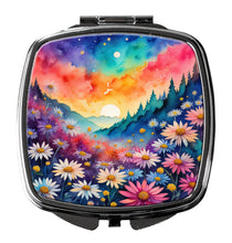 Load image into Gallery viewer, Colorful Asters Compact Mirror – Stylish Purse Mirror with Artistic Covers