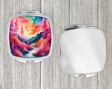 Load image into Gallery viewer, Colorful Astilbe Compact Mirror – Stylish Purse Mirror with Artistic Covers