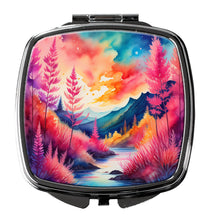 Load image into Gallery viewer, Colorful Astilbe Compact Mirror – Stylish Purse Mirror with Artistic Covers