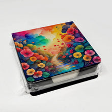 Load image into Gallery viewer, Colorful Begonias PU Leather Note Paper Holder