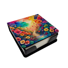 Load image into Gallery viewer, Colorful Begonias PU Leather Note Paper Holder