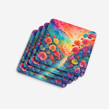 Load image into Gallery viewer, Colorful Begonias Foam Coaster