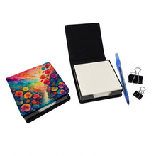 Load image into Gallery viewer, Colorful Begonias PU Leather Note Paper Holder