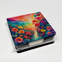 Load image into Gallery viewer, Colorful Begonias PU Leather Note Paper Holder
