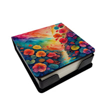 Load image into Gallery viewer, Colorful Begonias PU Leather Note Paper Holder