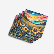 Load image into Gallery viewer, Colorful Black-eyed Susans Foam Coaster