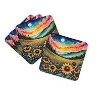 Load image into Gallery viewer, Colorful Black-eyed Susans Foam Coaster