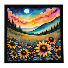 Load image into Gallery viewer, Colorful Black-eyed Susans Framed Metal Print