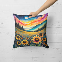 Load image into Gallery viewer, Colorful Black-eyed Susans Fabric Decorative Pillow