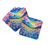 Load image into Gallery viewer, Colorful Blue Cornflowers Foam Coaster