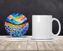 Load image into Gallery viewer, Colorful Blue Cornflowers Large Sandstone Coasters Pack of 4