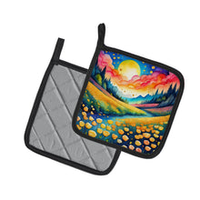 Load image into Gallery viewer, Colorful Buttercups Pot Holders - Set of 2 Decorative Kitchen Helpers | Made in the USA