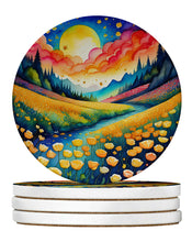Load image into Gallery viewer, Colorful Buttercups Large Sandstone Coasters Pack of 4