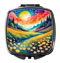 Load image into Gallery viewer, Colorful Buttercups Compact Mirror – Stylish Purse Mirror with Artistic Covers