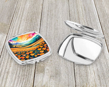Load image into Gallery viewer, Colorful California poppies Compact Mirror – Stylish Purse Mirror with Artistic Covers