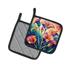 Load image into Gallery viewer, Colorful Calla Lilies Pot Holders - Set of 2 Decorative Kitchen Helpers | Made in the USA