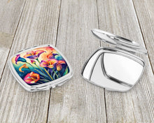 Load image into Gallery viewer, Colorful Calla Lilies Compact Mirror – Stylish Purse Mirror with Artistic Covers