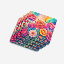 Load image into Gallery viewer, Colorful Carnations Foam Coaster