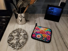 Load image into Gallery viewer, Colorful Carnations Pot Holders - Set of 2 Decorative Kitchen Helpers | Made in the USA