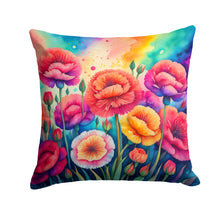 Load image into Gallery viewer, Colorful Carnations Fabric Decorative Pillow