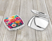 Load image into Gallery viewer, Colorful Carnations Compact Mirror – Stylish Purse Mirror with Artistic Covers