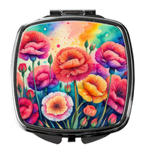 Load image into Gallery viewer, Colorful Carnations Compact Mirror – Stylish Purse Mirror with Artistic Covers