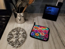 Load image into Gallery viewer, Colorful Carnations Pot Holders - Set of 2 Decorative Kitchen Helpers | Made in the USA