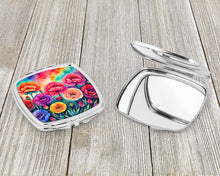 Load image into Gallery viewer, Colorful Carnations Compact Mirror – Stylish Purse Mirror with Artistic Covers