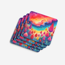 Load image into Gallery viewer, Colorful Celosia Foam Coaster