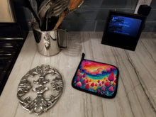 Load image into Gallery viewer, Colorful Celosia Pot Holders - Set of 2 Decorative Kitchen Helpers | Made in the USA