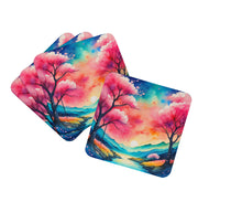 Load image into Gallery viewer, Colorful Cherry Blossoms Foam Coaster